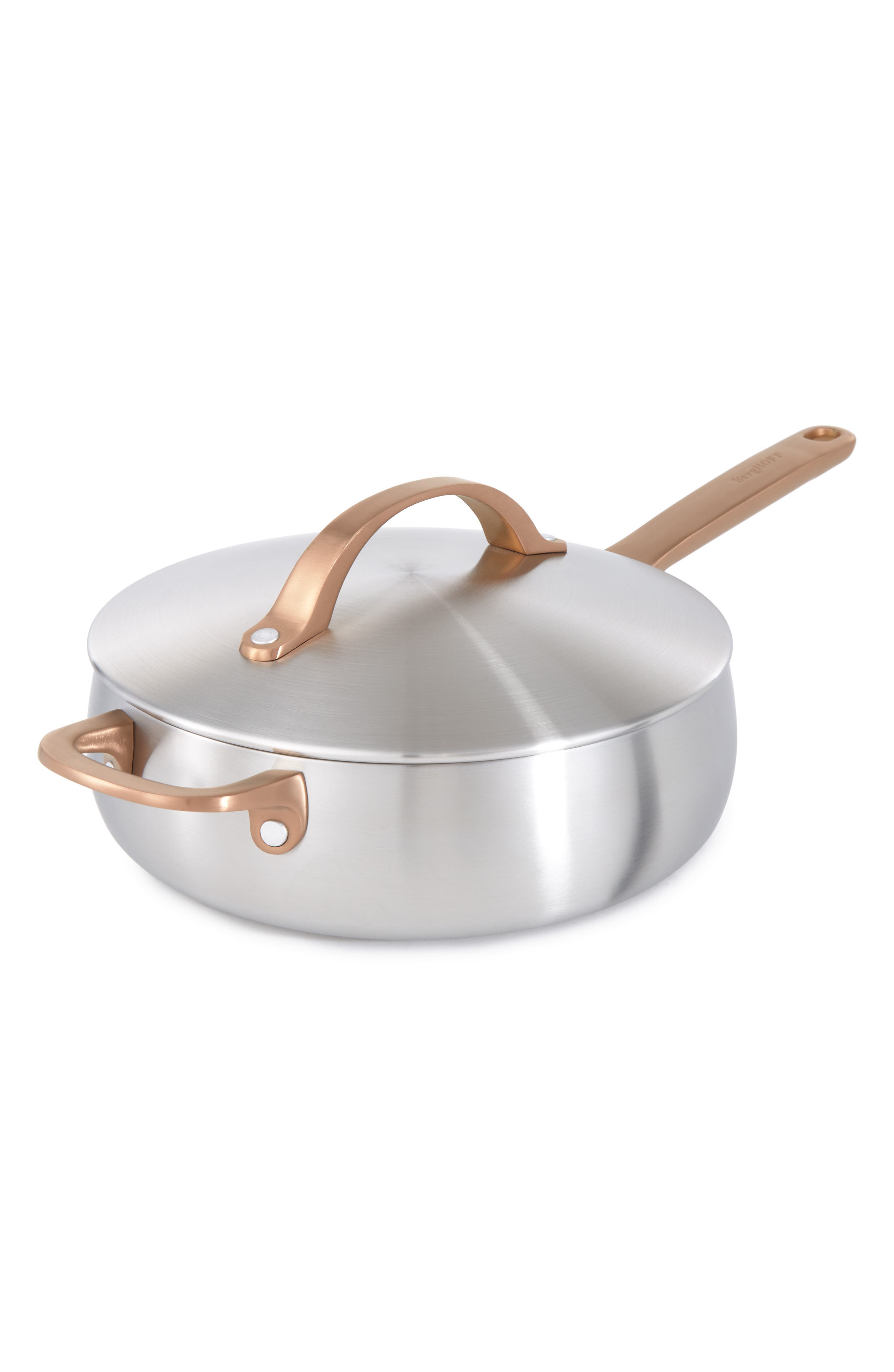 Belly Tri-Ply Stainless Steel 3-Quart Sauté Pan with Lid