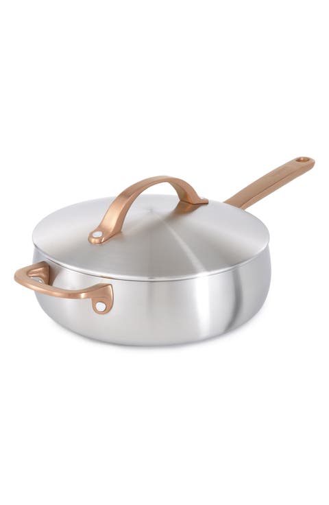 Belly Tri-Ply Stainless Steel 3-Quart Sauté Pan with Lid