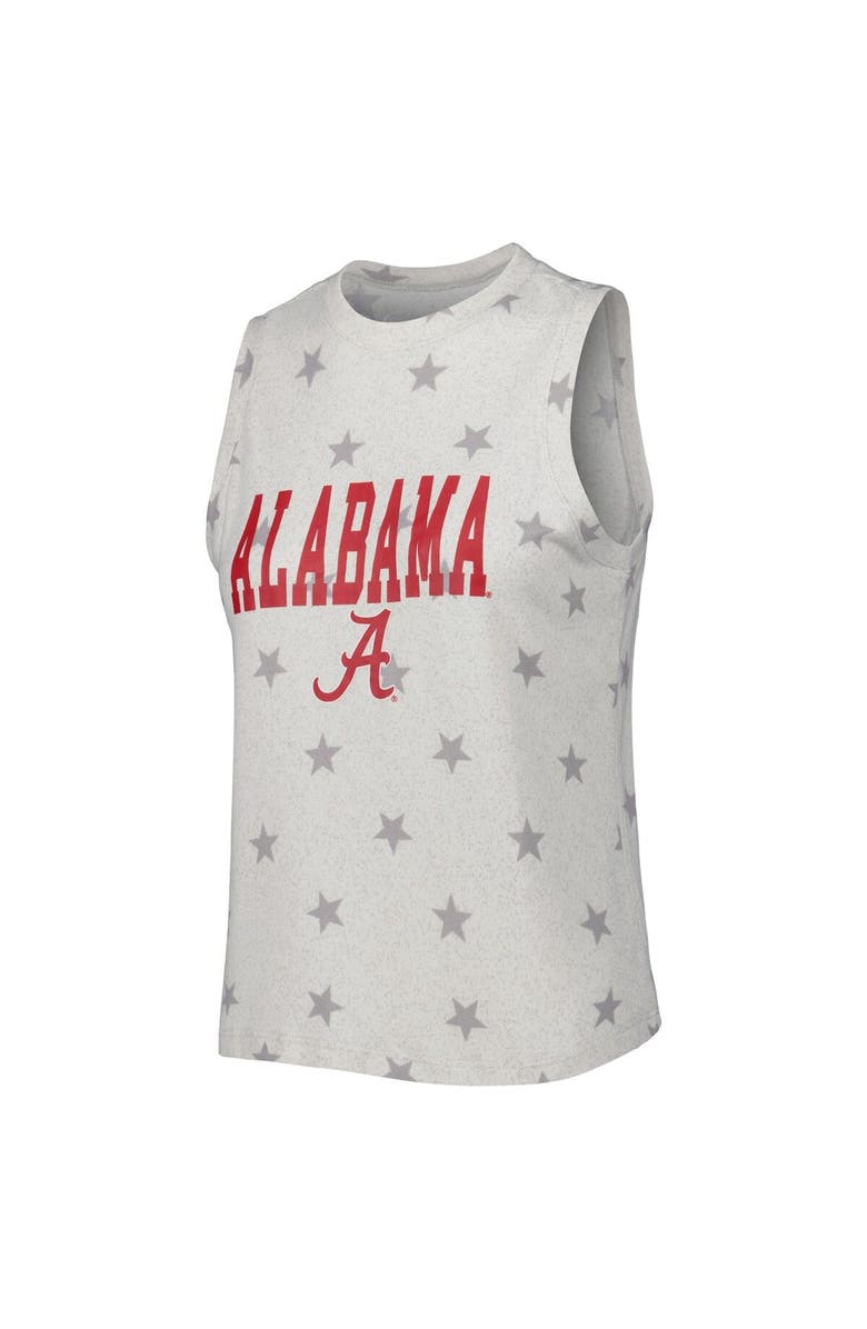 CONCEPTS SPORT Women's Concepts Sport Cream Alabama Crimson Tide Agenda Stars Tank Top and Shorts Sleep Set, Alternate, color, 