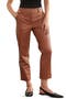 Tapered Faux Leather Crop Pants