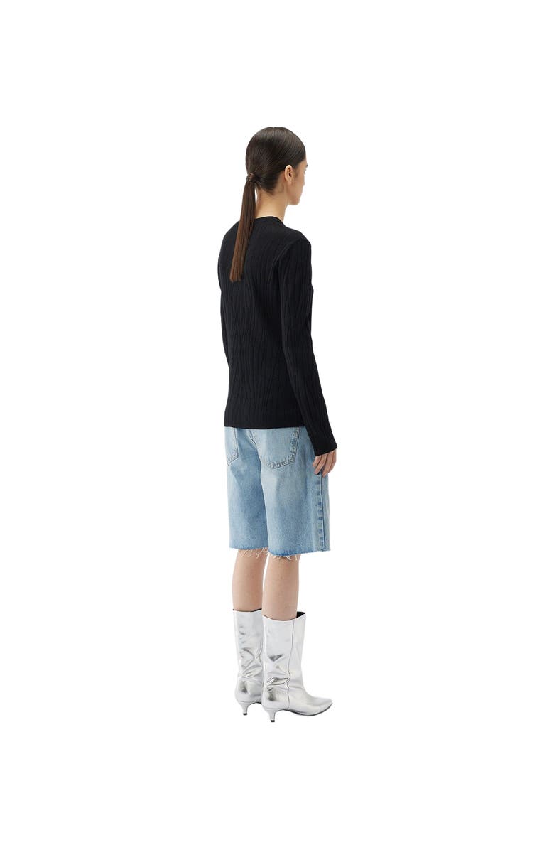 GOBI Mongolian Cashmere Cashmere Silk Sweater with Silver Threading, Alternate, color,