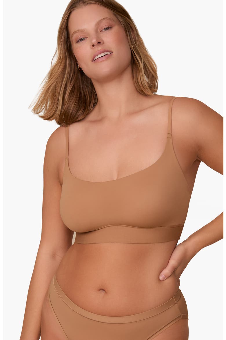 Bliss Scoop Bralette, Alternate, color, Tan