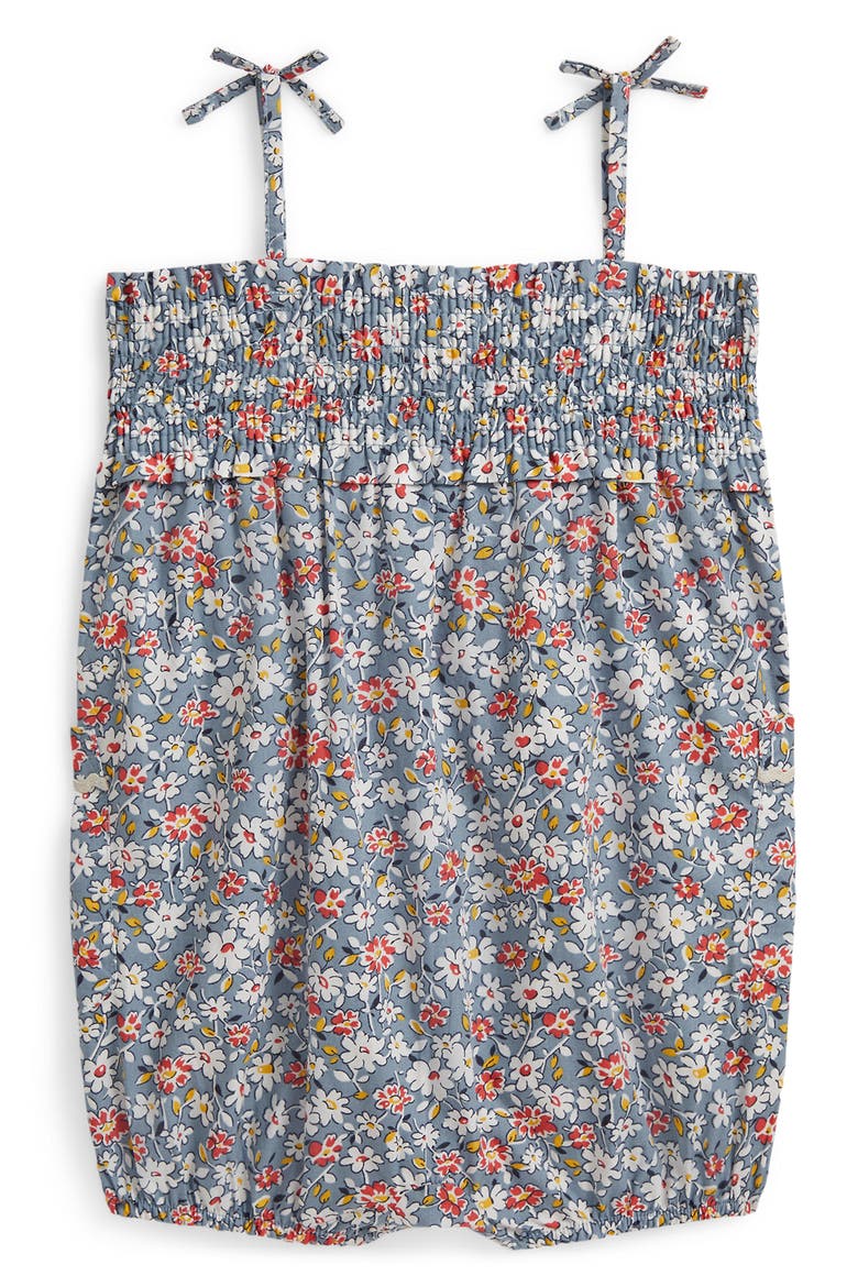 Floral Smocked Bodice Cotton Poplin Romper, Alternate, color, LYDSTON FLORAL