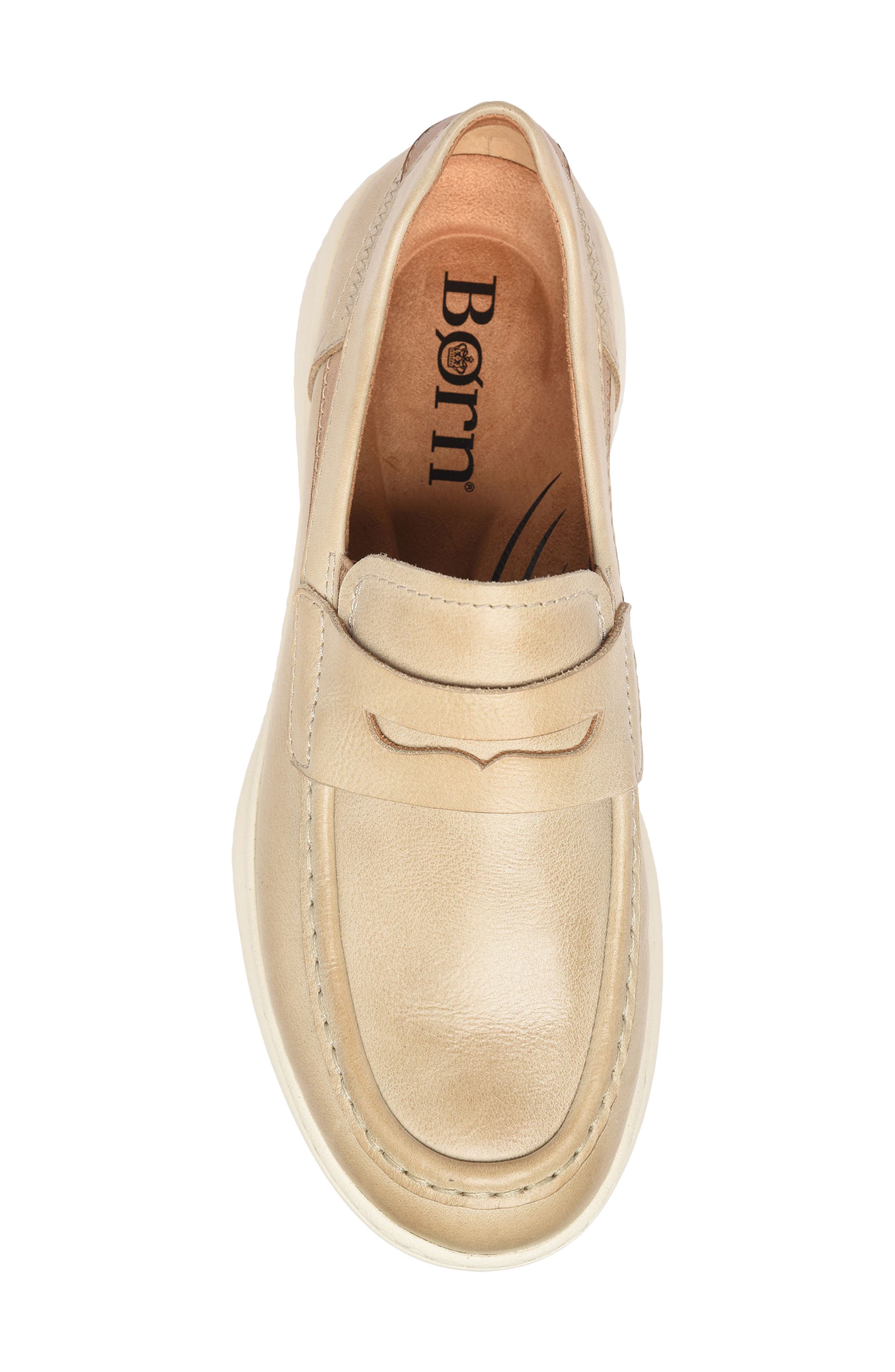Davis Hybrid Penny Loafer, Alternate, color, CREAM LEATHER