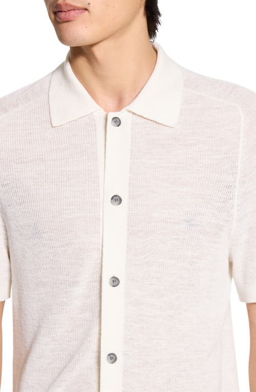 Theory Short Sleeve Linen Button Down Shirt
