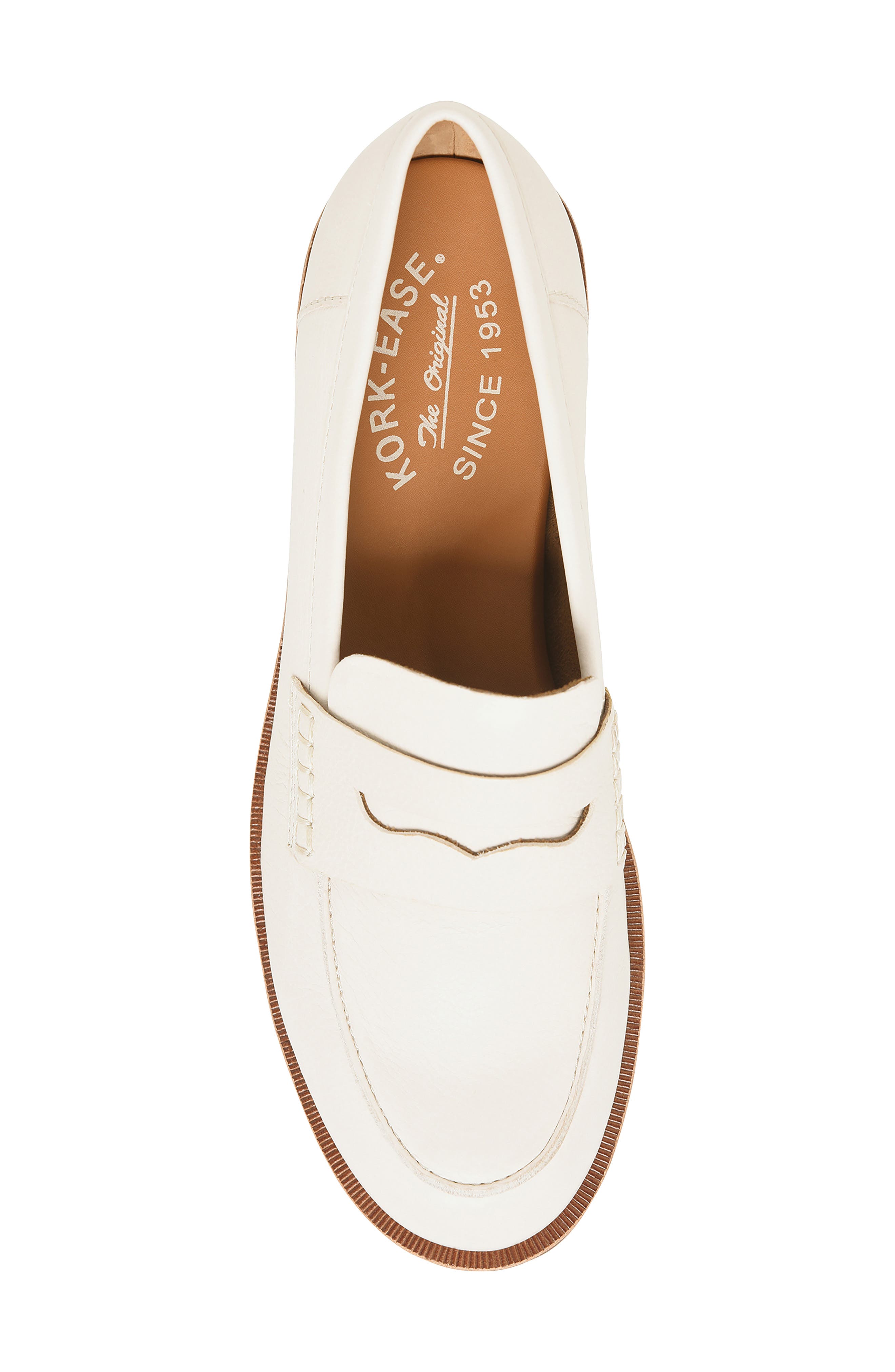 Kork-Ease<sup>®</sup> Carlisle Penny Loafer, Alternate, color, White Leather