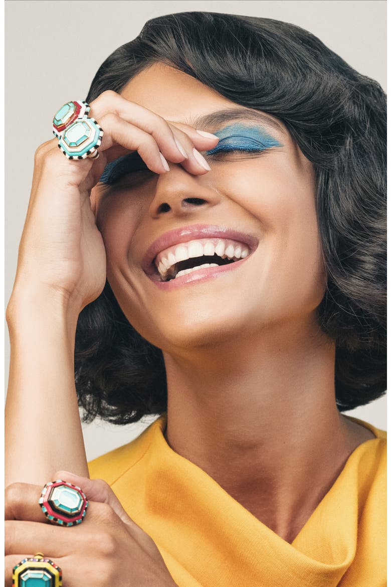 Grab 'n' Go Ready to Release Turquoise Ring, Alternate, color, BLUE