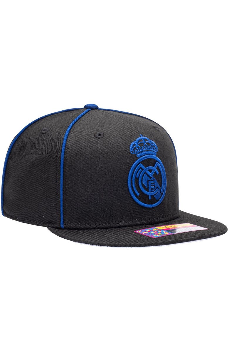FAN INK Men's Black Real Madrid Cali Night Snapback Hat, Alternate, color, 