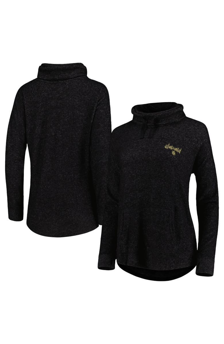 BOXERCRAFT Women's Heathered Black Atlanta United FC Cuddle Tri-Blend Pullover Sweatshirt, Main, color,