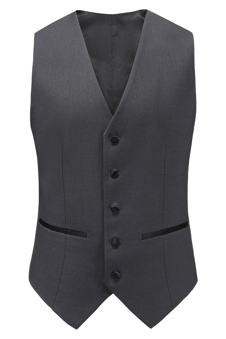 Premium Slim Fit 3-Piece Tuxedo, Alternate, color, CHARCOAL