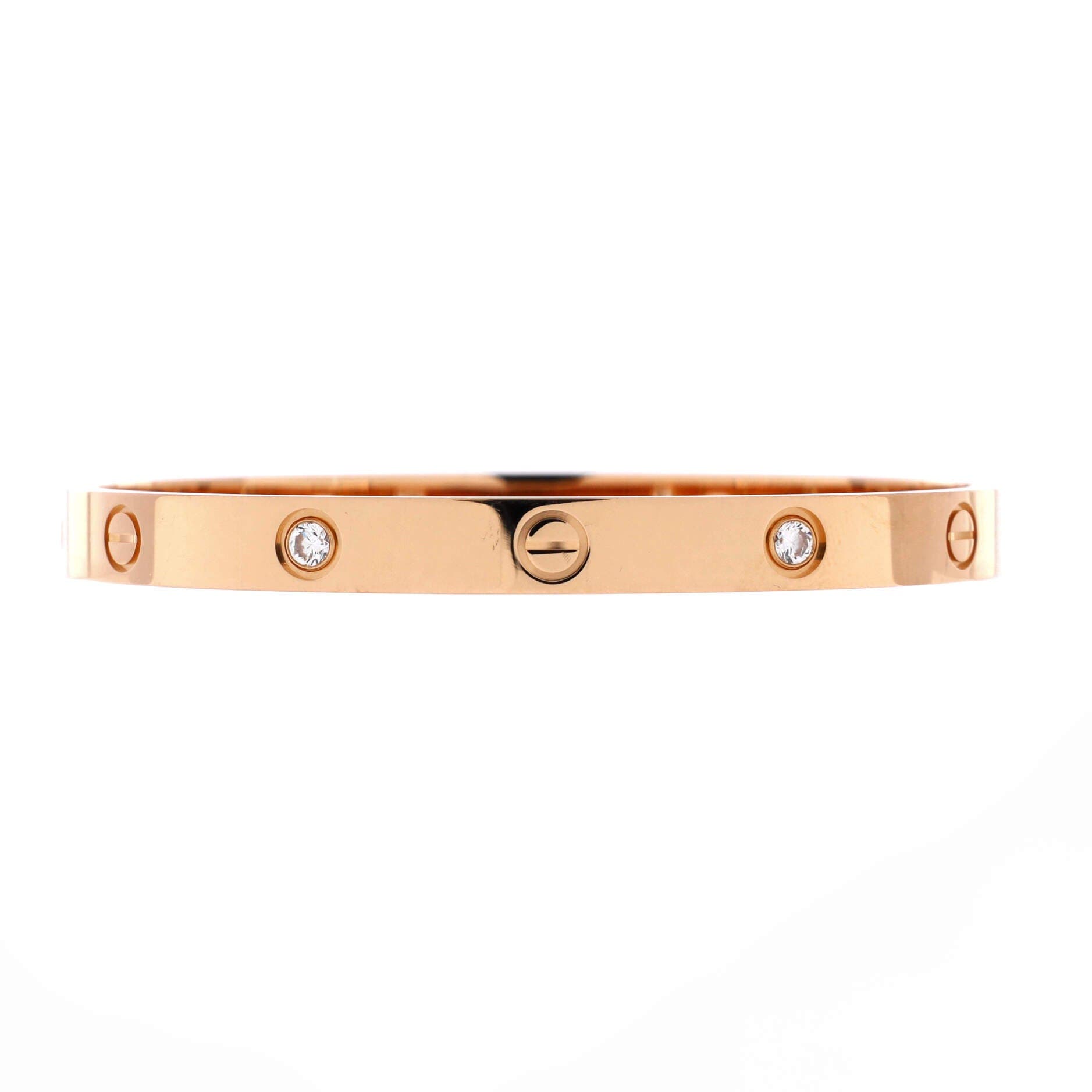 Love 4 Diamond Bracelet 18K Rose Gold with Diamonds, Main, color, Metallic Gold