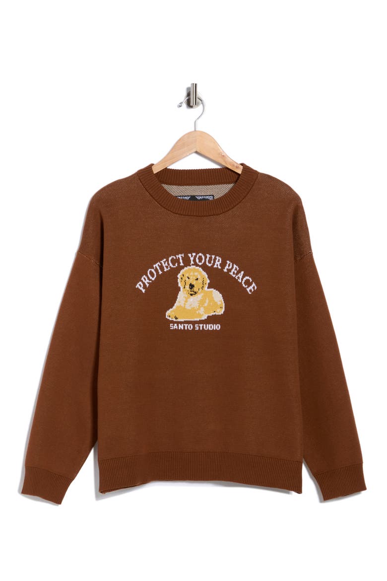 Peace Knit Sweater, Alternate, color, DOLCE