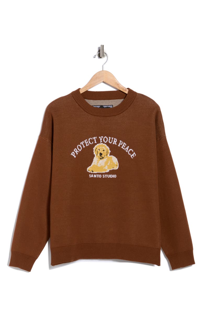 SANTO STUDIO Peace Knit Sweater, Alternate, color, 