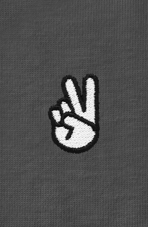 DALIX DALIX WOMENS PEACE SIGN JERSEY RELAXED TEE 