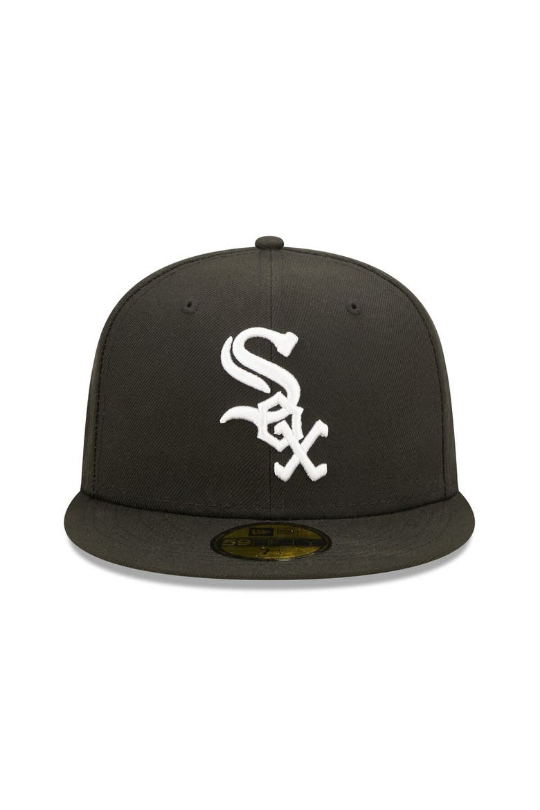 Men's New Era Black Chicago White Sox Team Logo 59FIFTY Fitted Hat, Alternate, color, Black