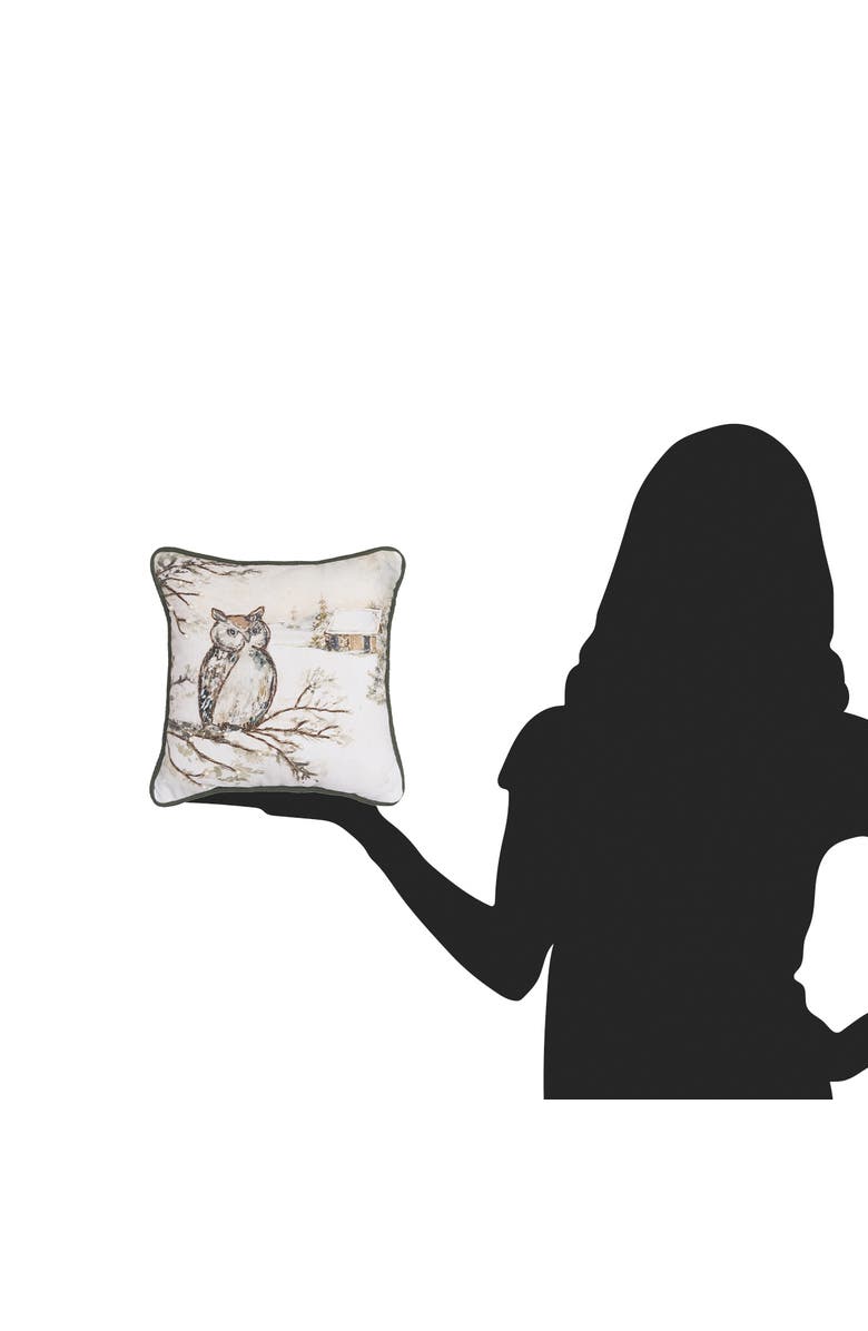 C&F Home Woodland Animals Throw Pillow, Alternate, color, Off-White