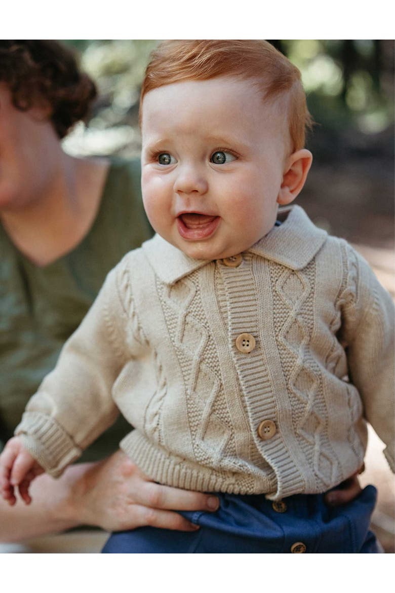 Cable Cardigan, Alternate, color, Oatmeal Melange