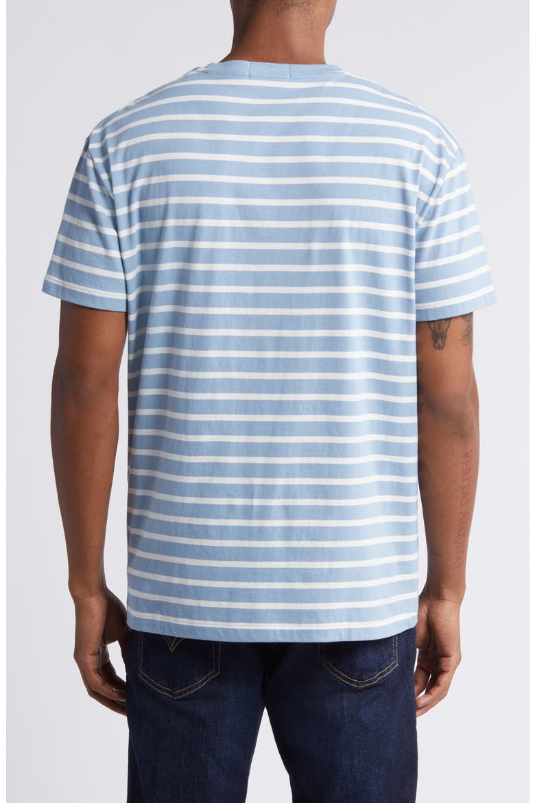 Stripe Ringer T-Shirt, Alternate, color, VESSEL BLUE/ NEVIS