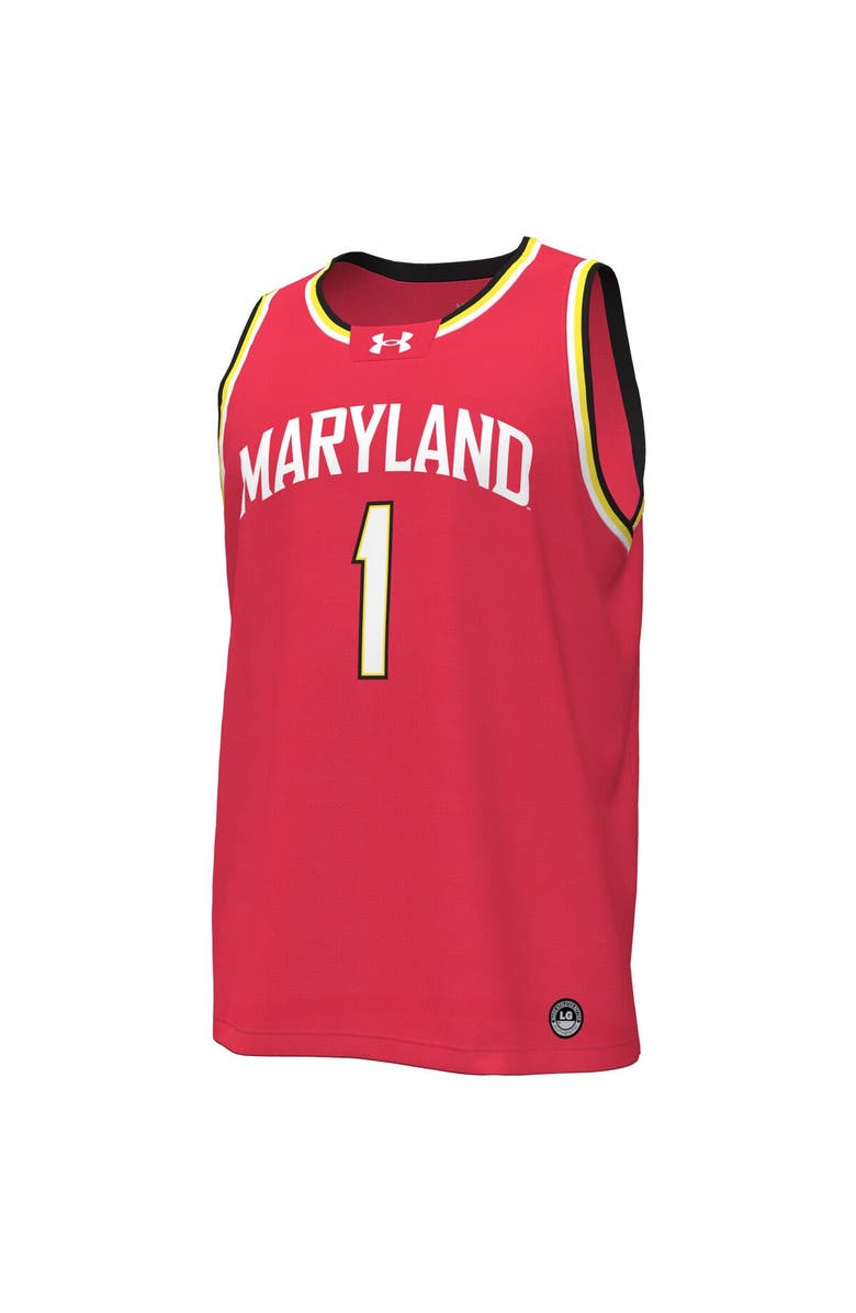 Under Armour Men's Under Armour #1 Red Maryland Terrapins Replica Basketball Jersey, Alternate, color, Red