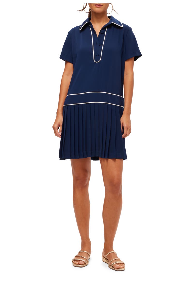 Trina Turk Pleated Racquet Dress, Main, color, 