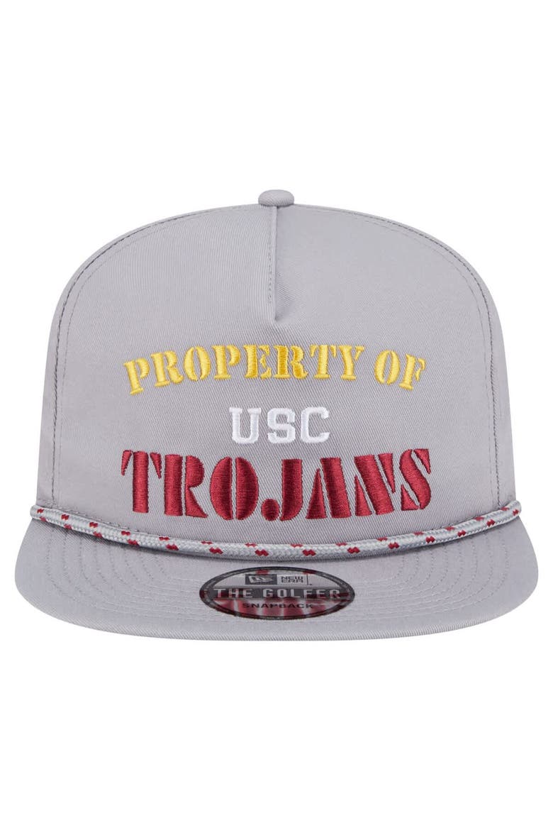 Men's New Era Gray USC Trojans Golfer Vintage Adjustable Hat, Alternate, color, Gray