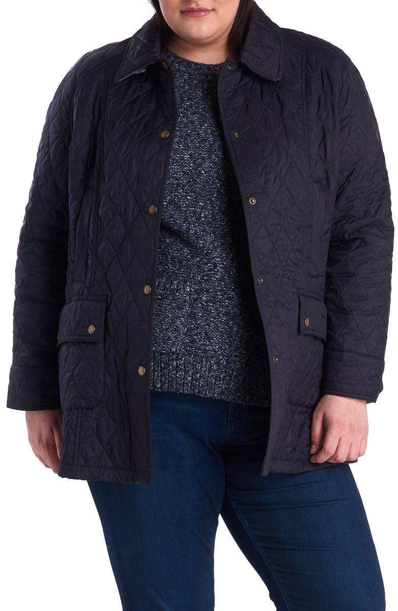 Barbour Beadnell Summer Quilted Jacket, Main, color, Navy