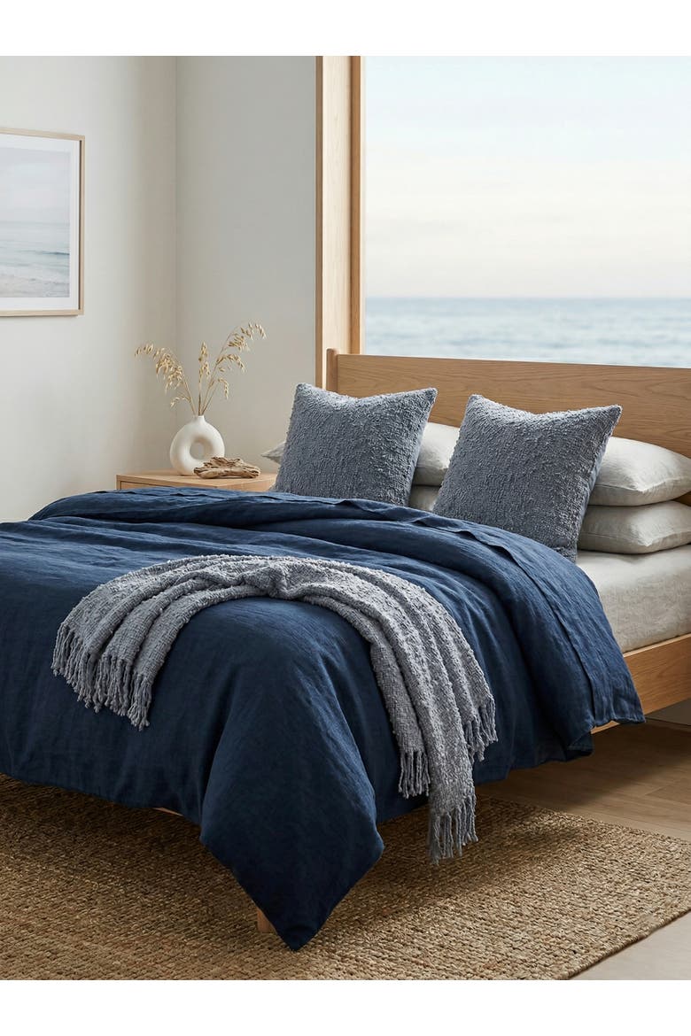 Cozy Cotton Boucle Pillow with Down Alternative Insert, Alternate, color, Breezy Blue