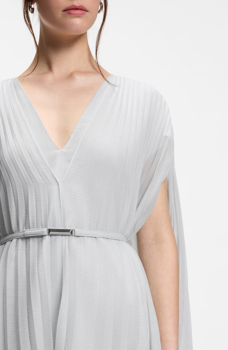 BOSS Doplisse Cape Belted Dress, Alternate, color, Pale Lagoon