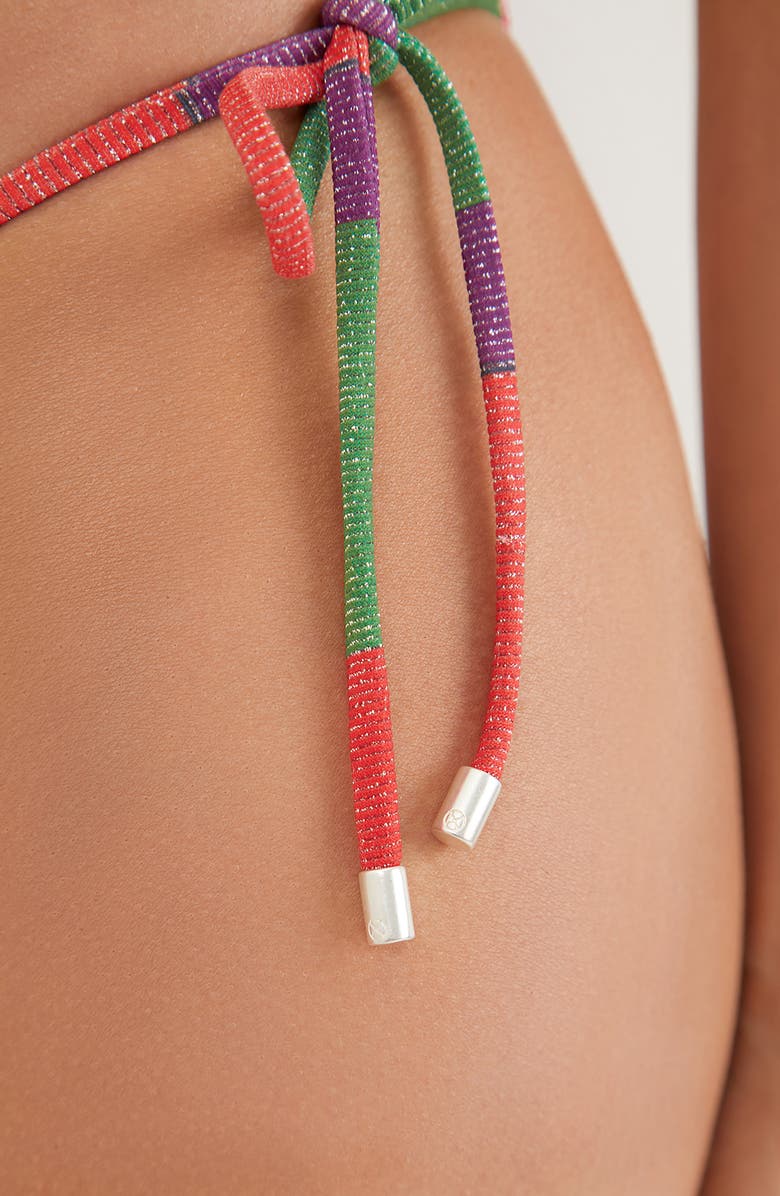 ViX Paula Hermanny Heatwave Tie Side Bikini Bottoms, Alternate, color, Red Multi