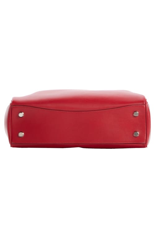 Balenciaga Small Rodeo Leather Top Handle Bag In 6246 Cherry Red