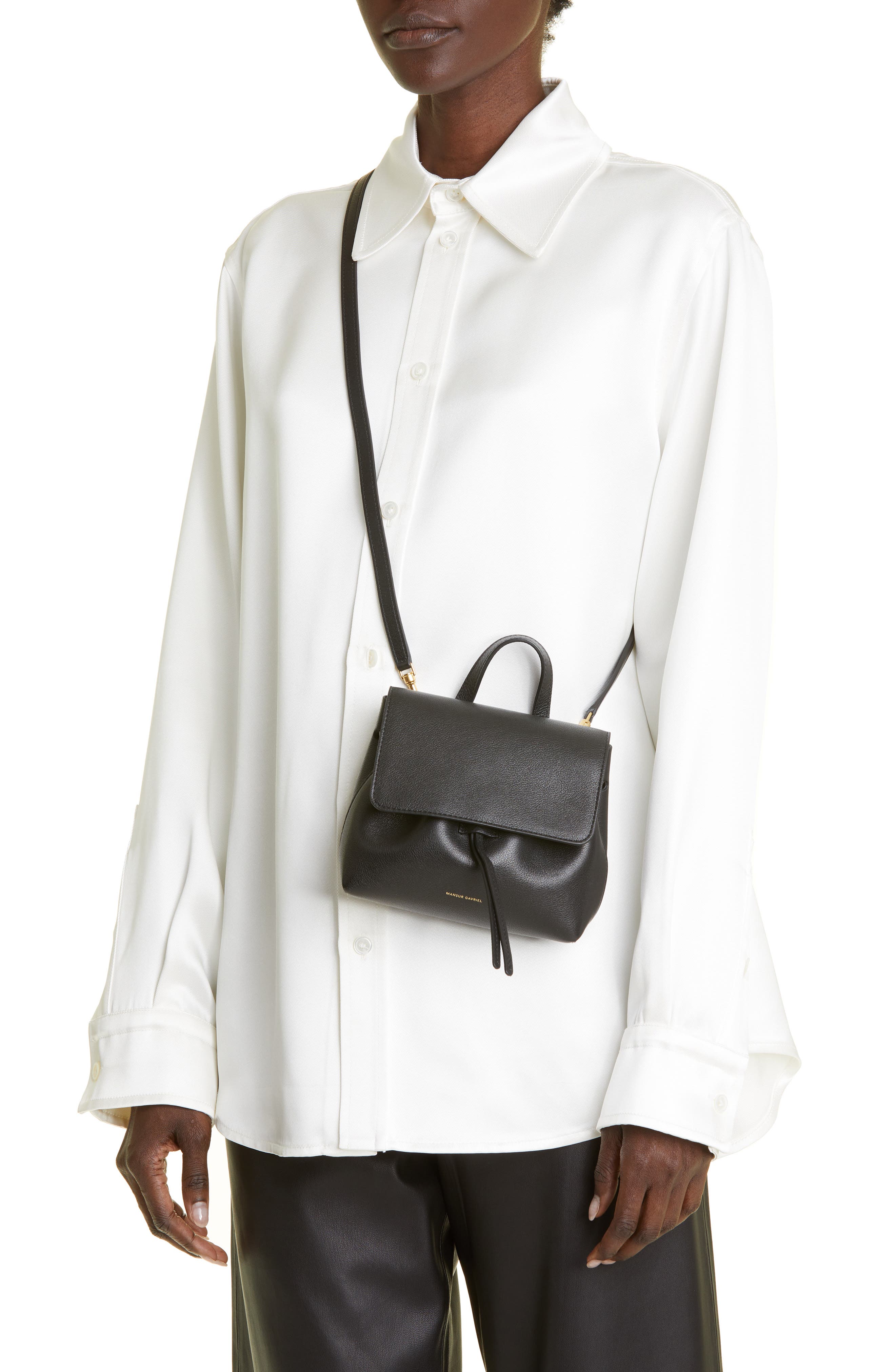 Mansur Gavriel Mini Soft Lady Leather Bag, Alternate, color, 