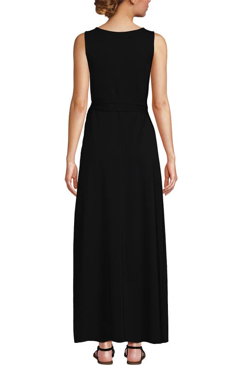 LANDS' END LANDS' END COTTON MODAL SLEEVELESS TIE WAIST MAXI DRESS