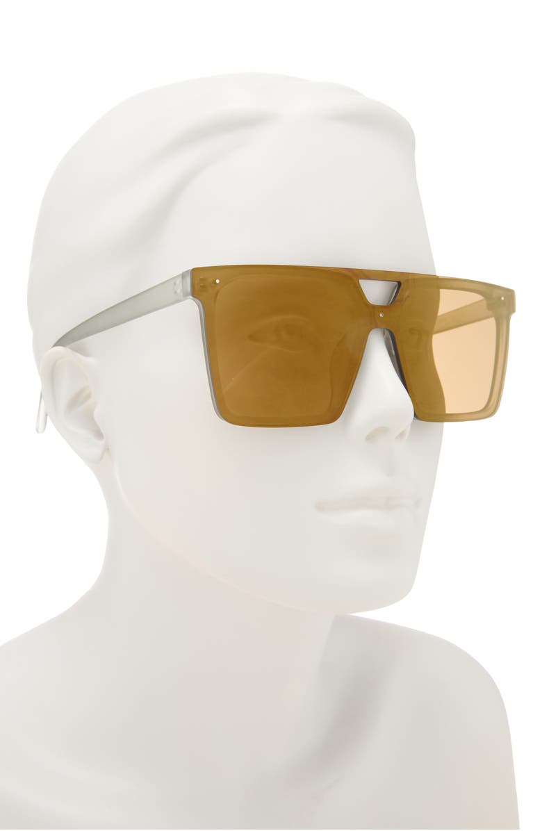 Vince Camuto 144mm Gradient Shield Sunglasses, Alternate, color, Grey