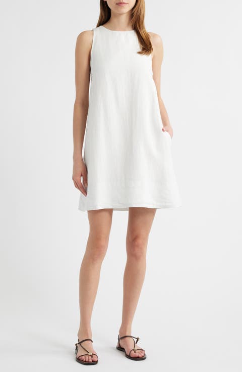 Linen Shift Minidress