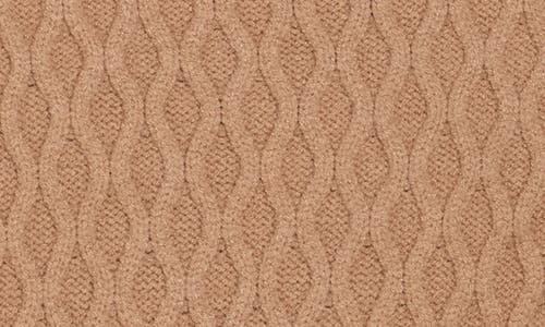 Elie Elie Tahari Mixed Cable Knit Turtleneck Sweater In Brown