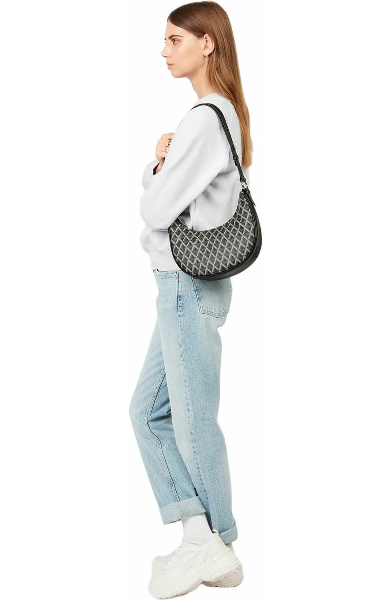 Lancaster Zipped Hobo Bag Ikon IT, Alternate, color, Noir