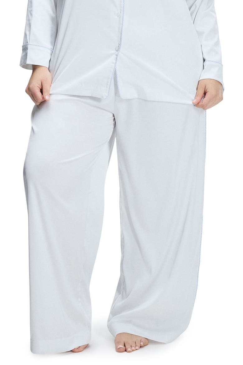 Ever After Satin Sleep Pants, Alternate, color, HAZY WHITE