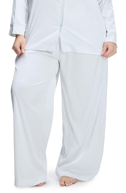 Savage X Fenty Ever After Satin Sleep Pants In Hazy White