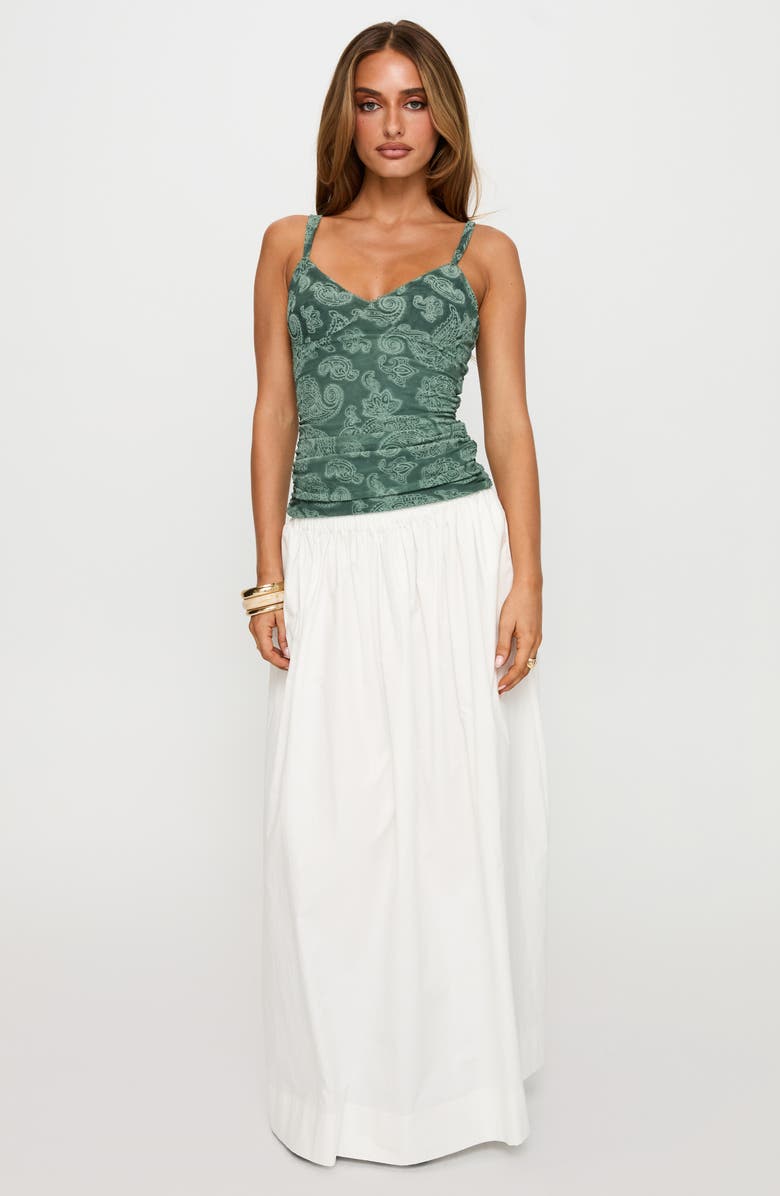 Princess Polly Attention on Me Paisley Velvet Burnout Camisole, Alternate, color, 