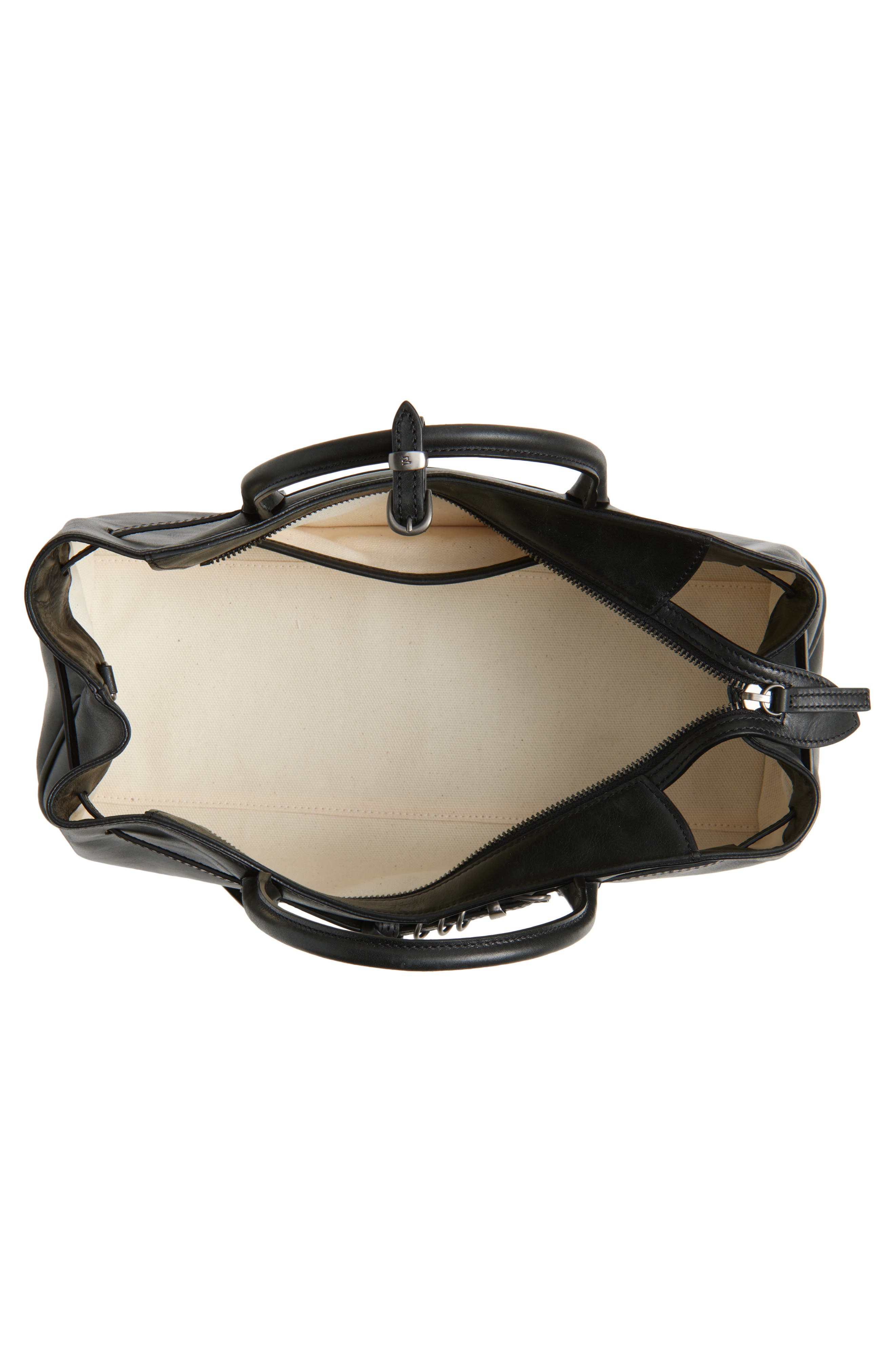 MARGESHERWOOD Grandma Buckle Suede Shoulder Bag, Alternate, color, Black Pull-Up