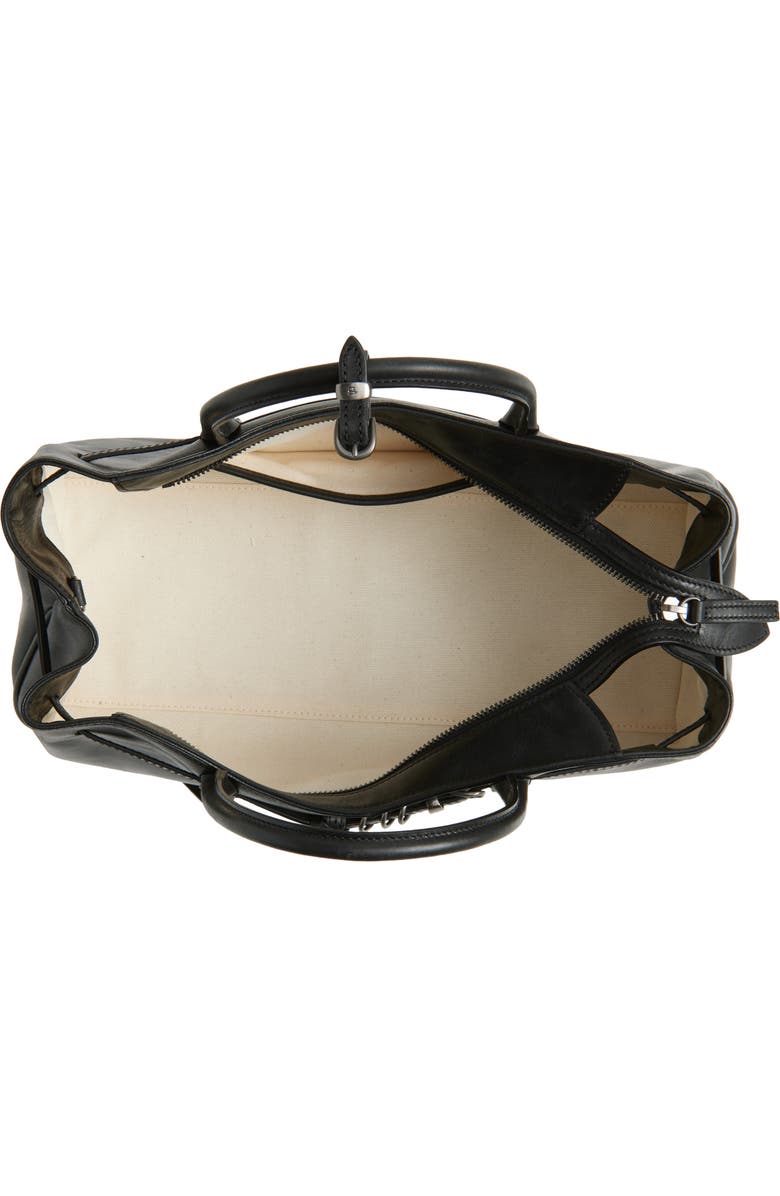 MARGESHERWOOD Grandma Buckle Suede Shoulder Bag, Alternate, color, Black Pull-Up