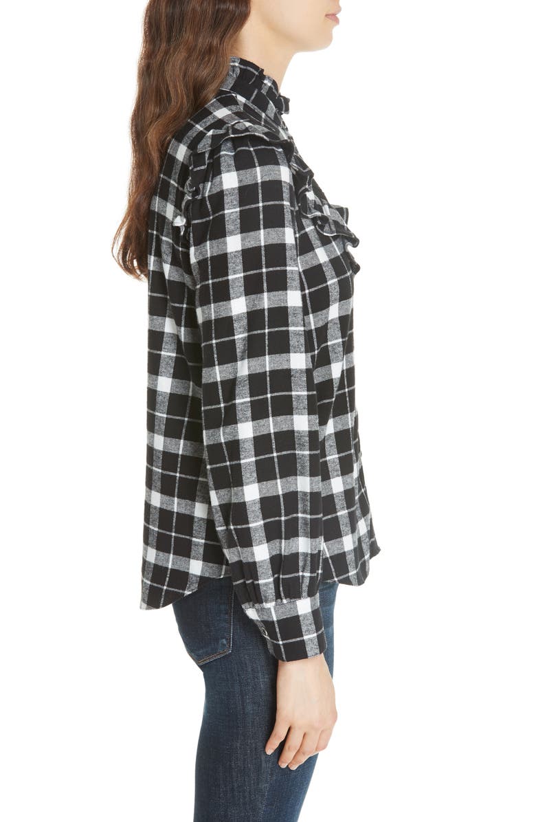 ZDNU KATE SPADE kate spade new york rustic plaid flannel shirt, Alternate, color, 
