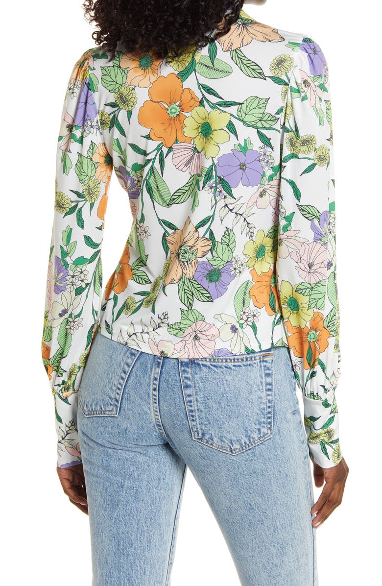 AFRM Zayne Tie Dye Print Blouse, Alternate, color, 