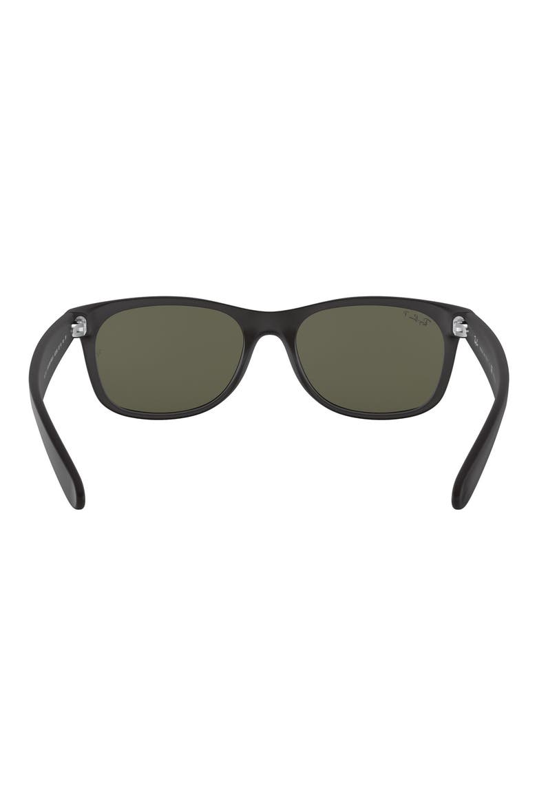 New Wayfarer 55mm Rectangular Sunglasses, Alternate, color, BLACK/ GREEN