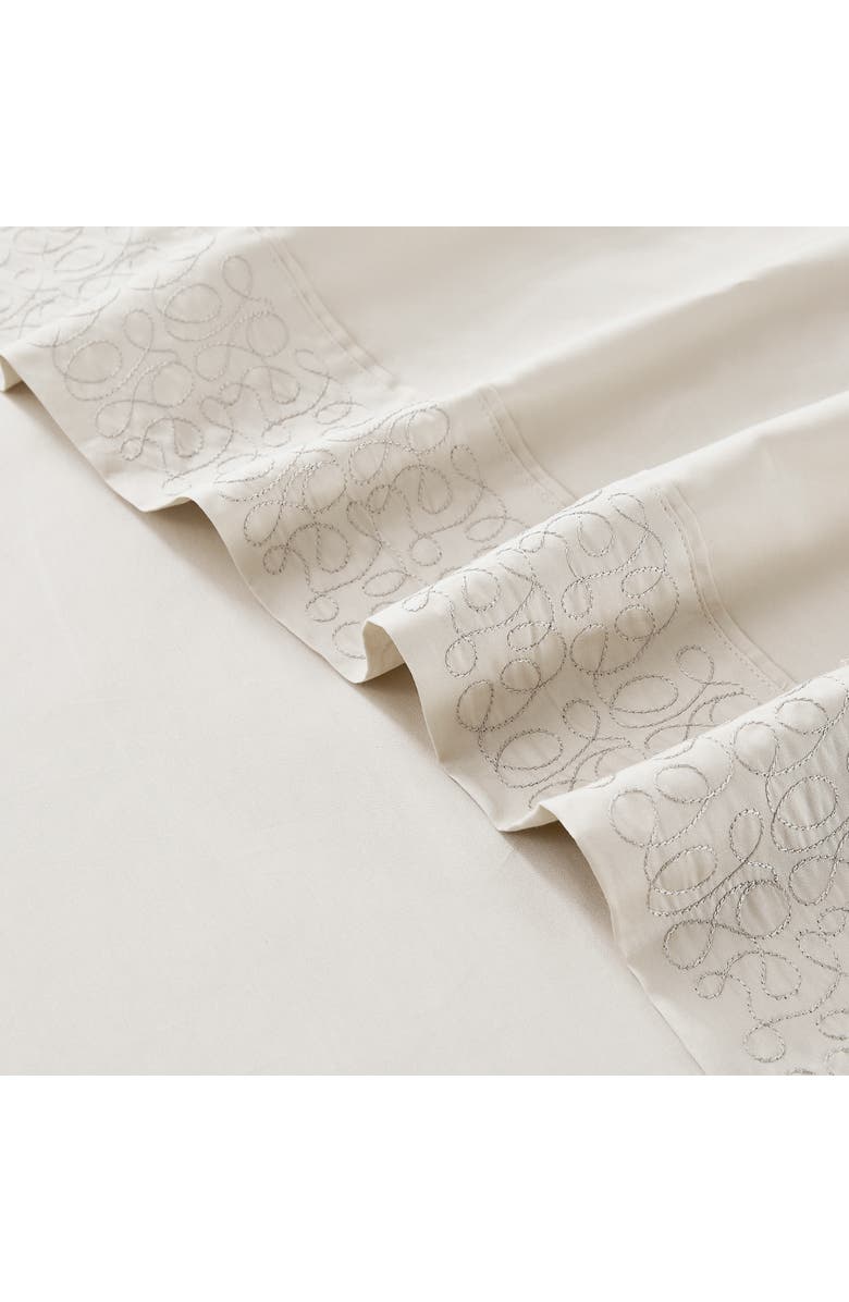 Chuks Collins x Lush Decor Path Cotton Sheet Set, Alternate, color, Cream