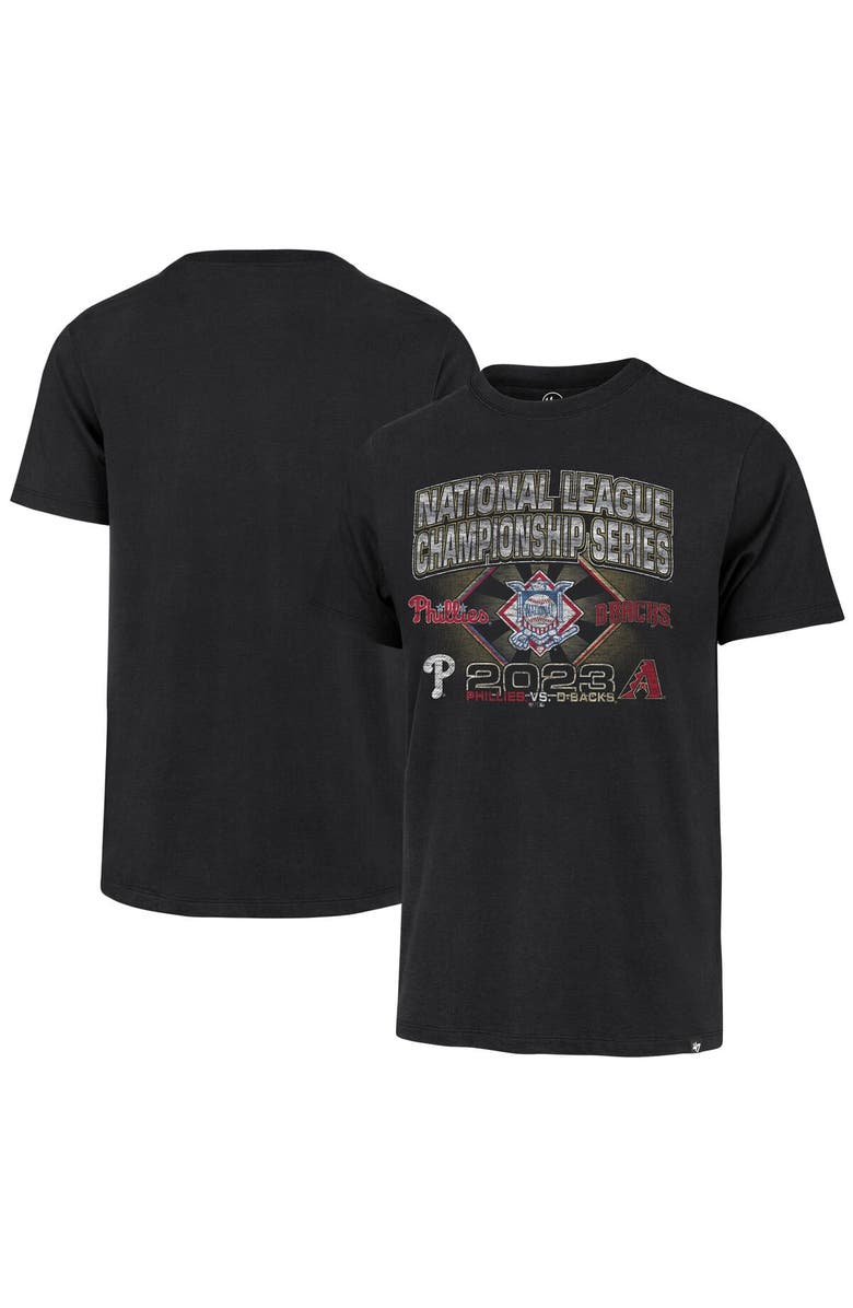 '47 Men's '47  Black Philadelphia Phillies vs. Arizona Diamondbacks 2023 NLCS Matchup Franklin T-Shirt, Alternate, color, 