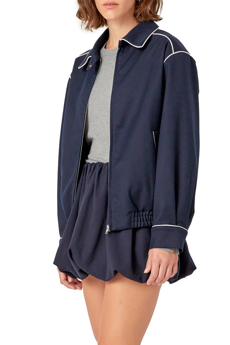 Contrast Piping Jacket, Alternate, color, NAVY