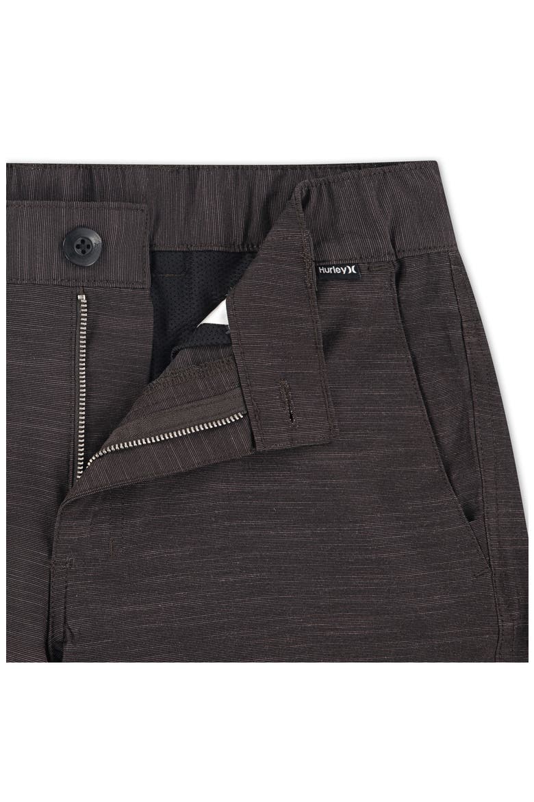 Kids' Phantom Slub 3/4 Waistband Shorts, Alternate, color, BLACK