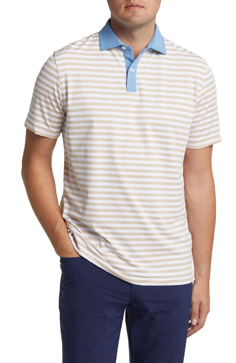 Peter Millar Crown Crafted Bass Stripe Performance Polo, Main, color, 
