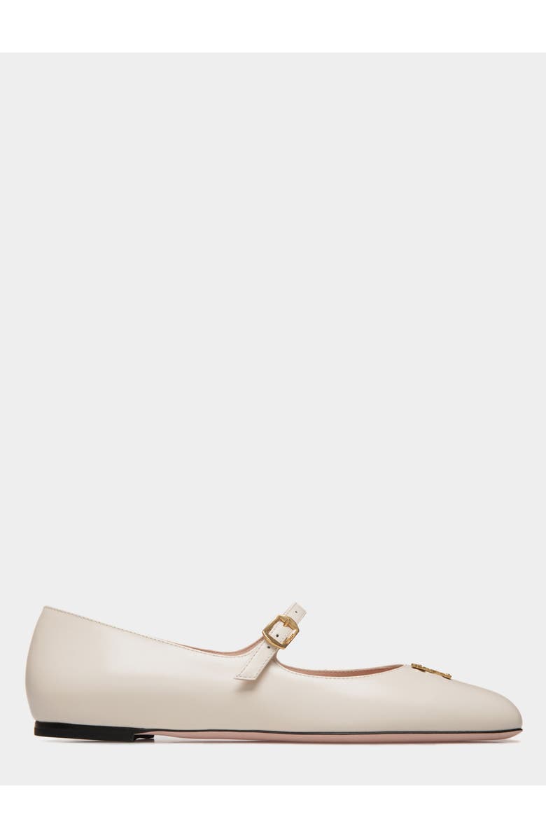 Bally rina Mary-Jane Flat In Calf Leather, Main, color, White